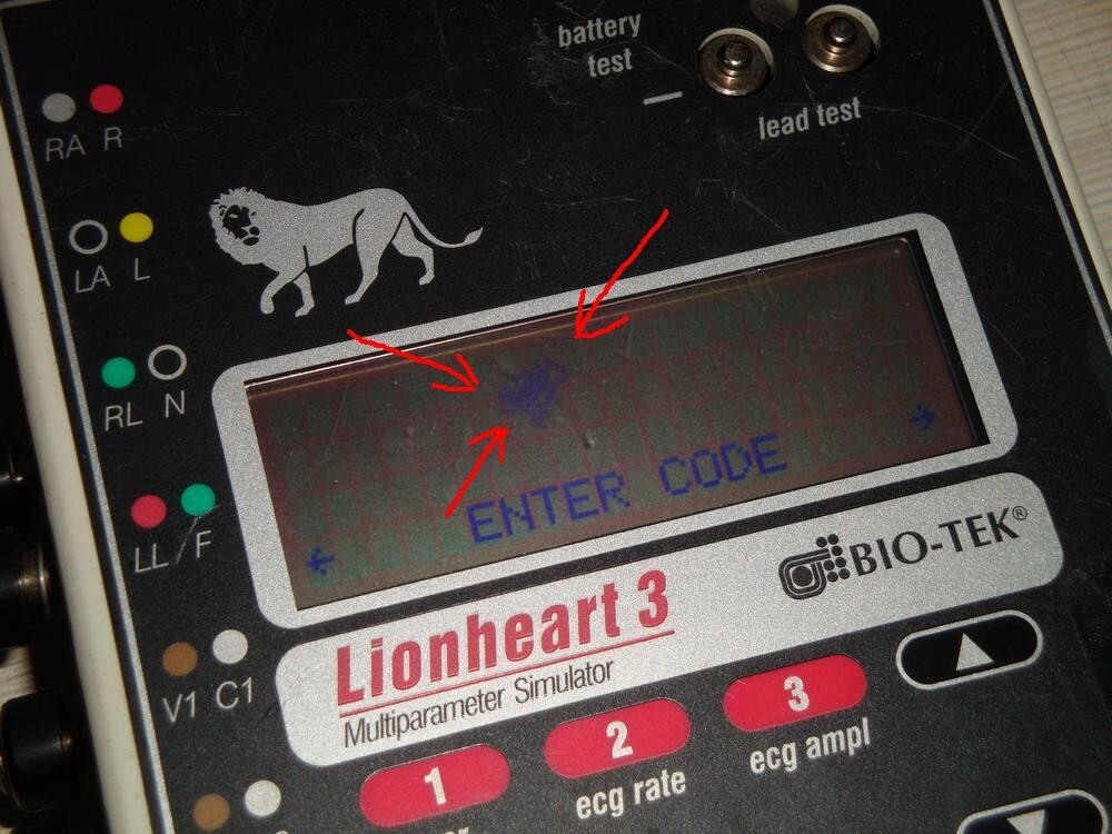 LCD Display Aging Fluke Bio-Tek Lionheart 3 Multiparameter Patient Simulator