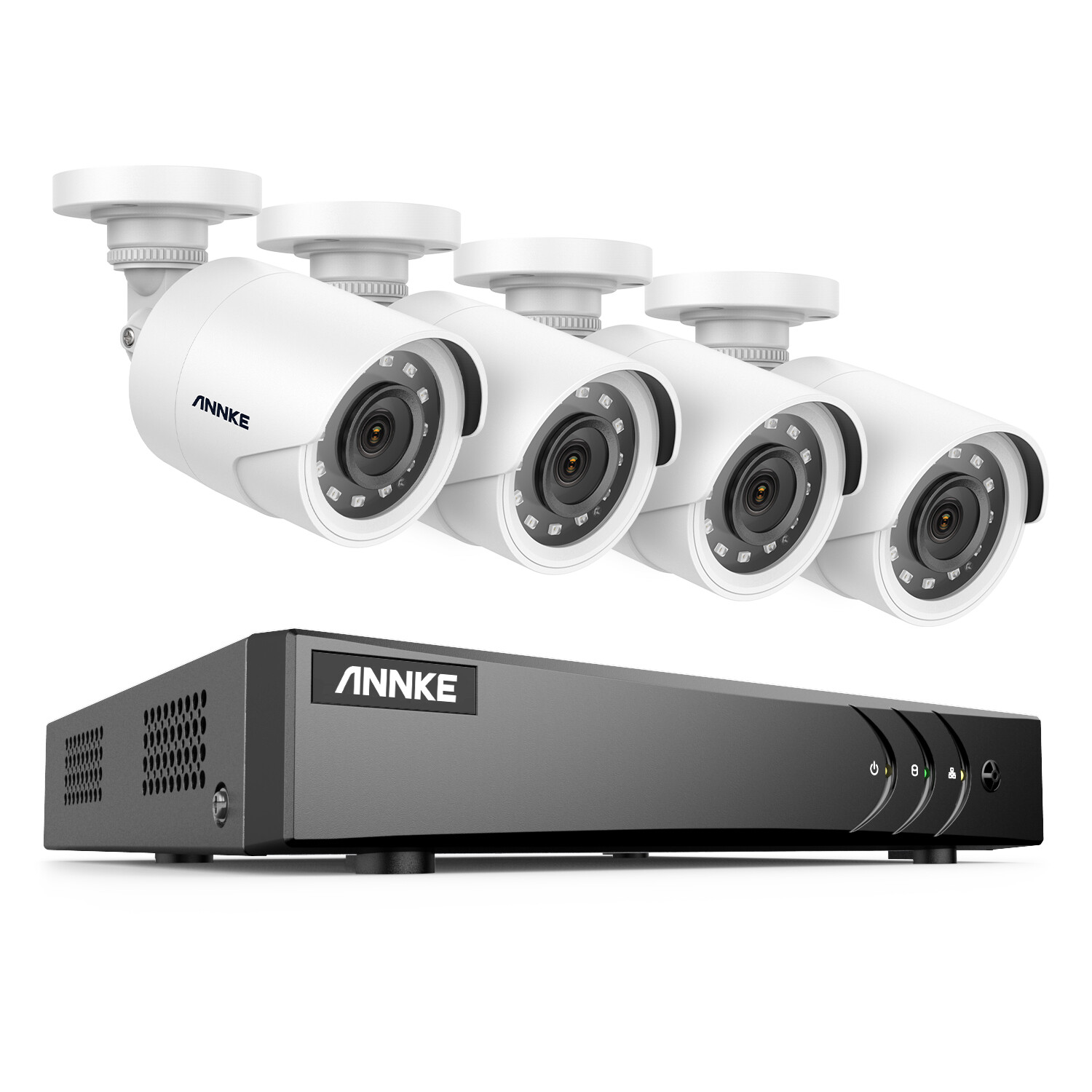 ANNKE 1080P CCTV Security Camera System 8CH 5MP Lite DVR Outdoor Human Detection