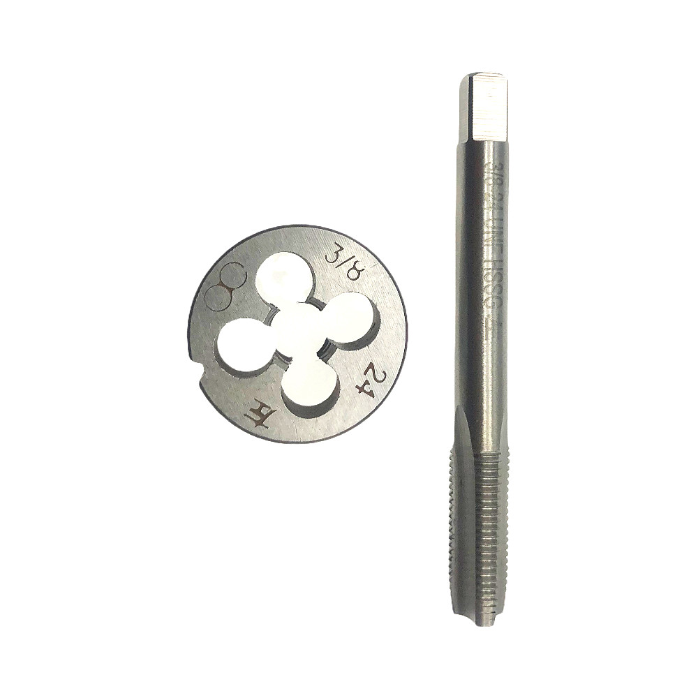 HSS 3/8-24 Plug Left Tap and 3/8-24 Left Die Threading Tool High Speed