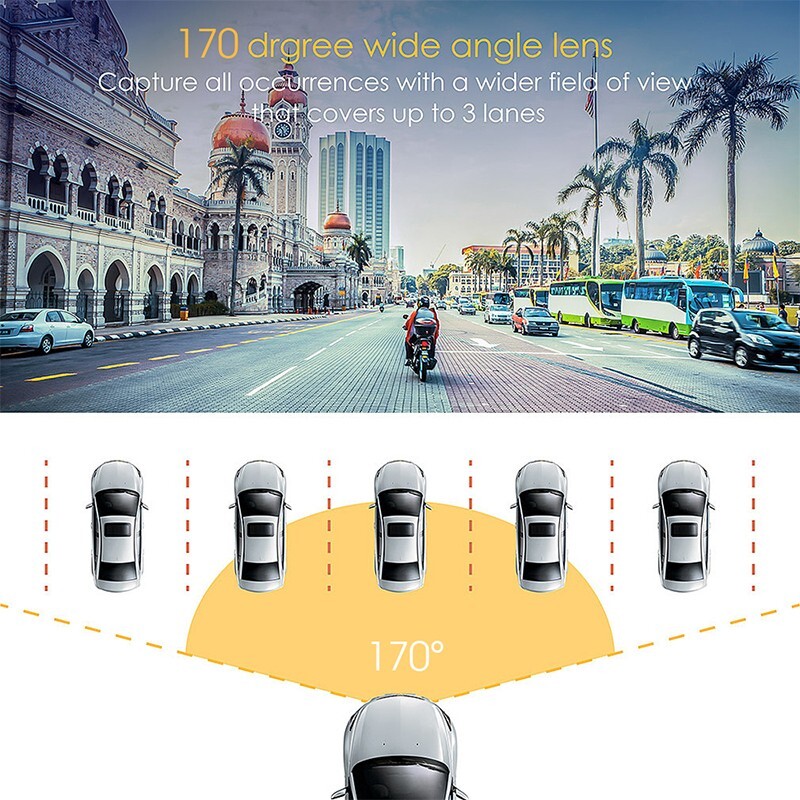 2in1 Car Dash Cam DVR & Radar Detector 170 Degree Angle G-sensor 720P 2''Screen