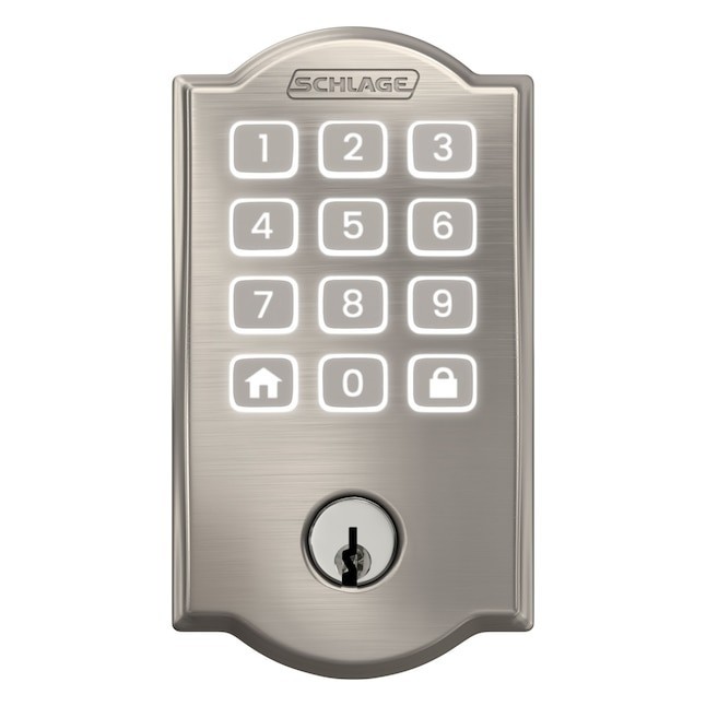 Schlage Encode Camelot Satin Nickel Smart WiFi Bluetooth Keypad Deadbolt