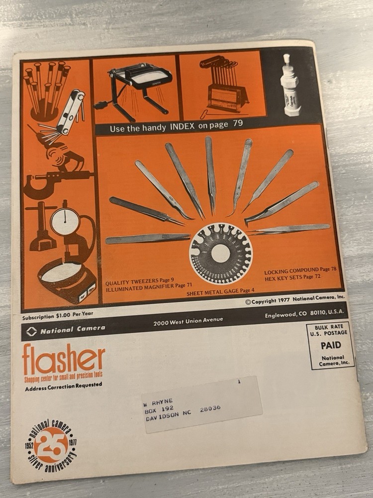 Flasher 1977 Catalog Shopping Center For Small and Precision Tools