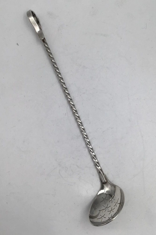 Danish ? Sterling Silver Cocktail Spoon / Mixing Spoon