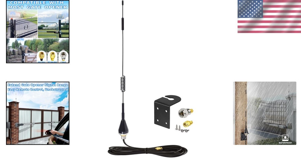 433MHz Antenna for Automatic Gate Openers - High Gain, Easy Install, Waterproof