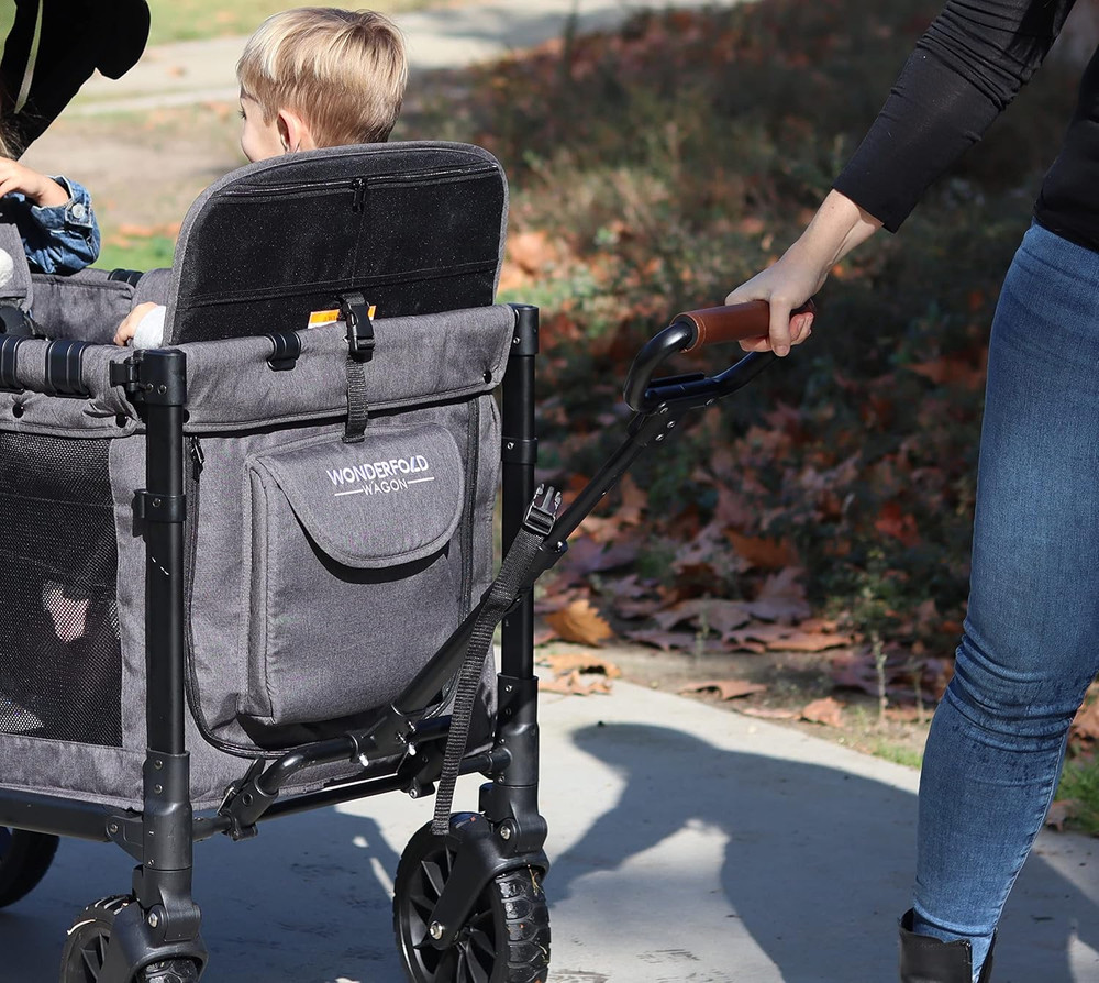 Adjustable Vegan Leather Stroller Wagon Pull Handle for W-Series Models