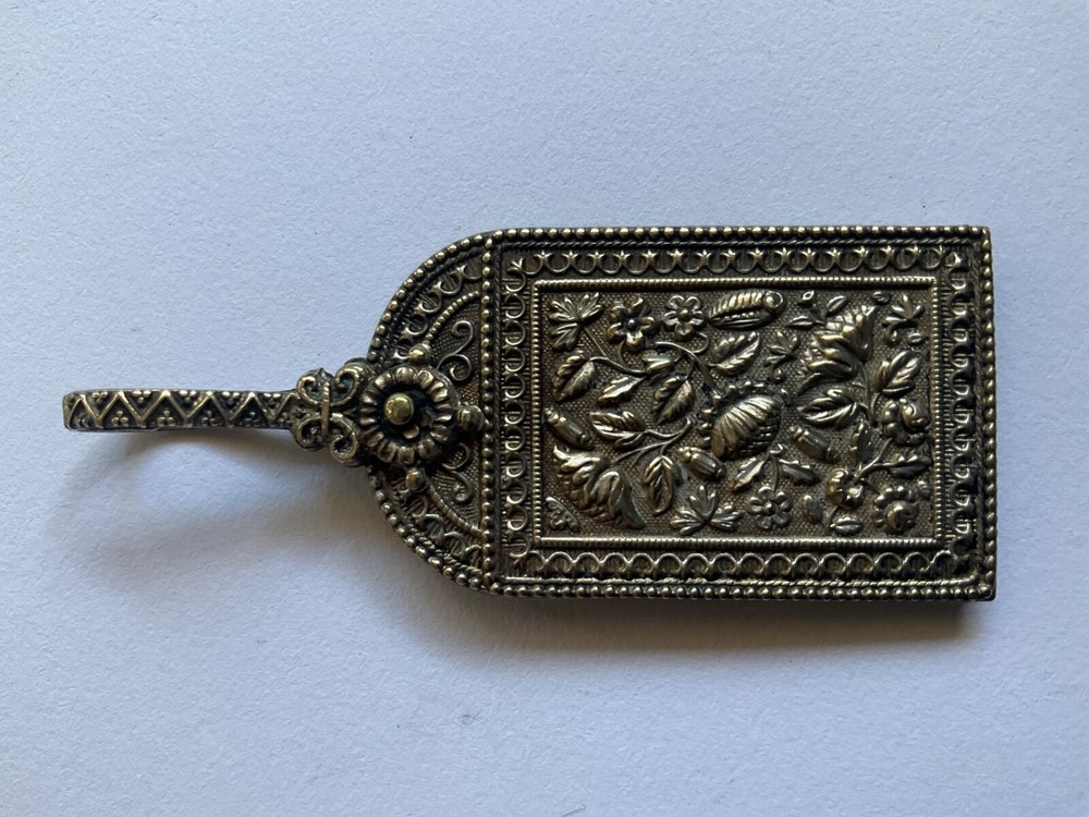 Brass Aide Memoire for Sewing Box or Chatelaine.