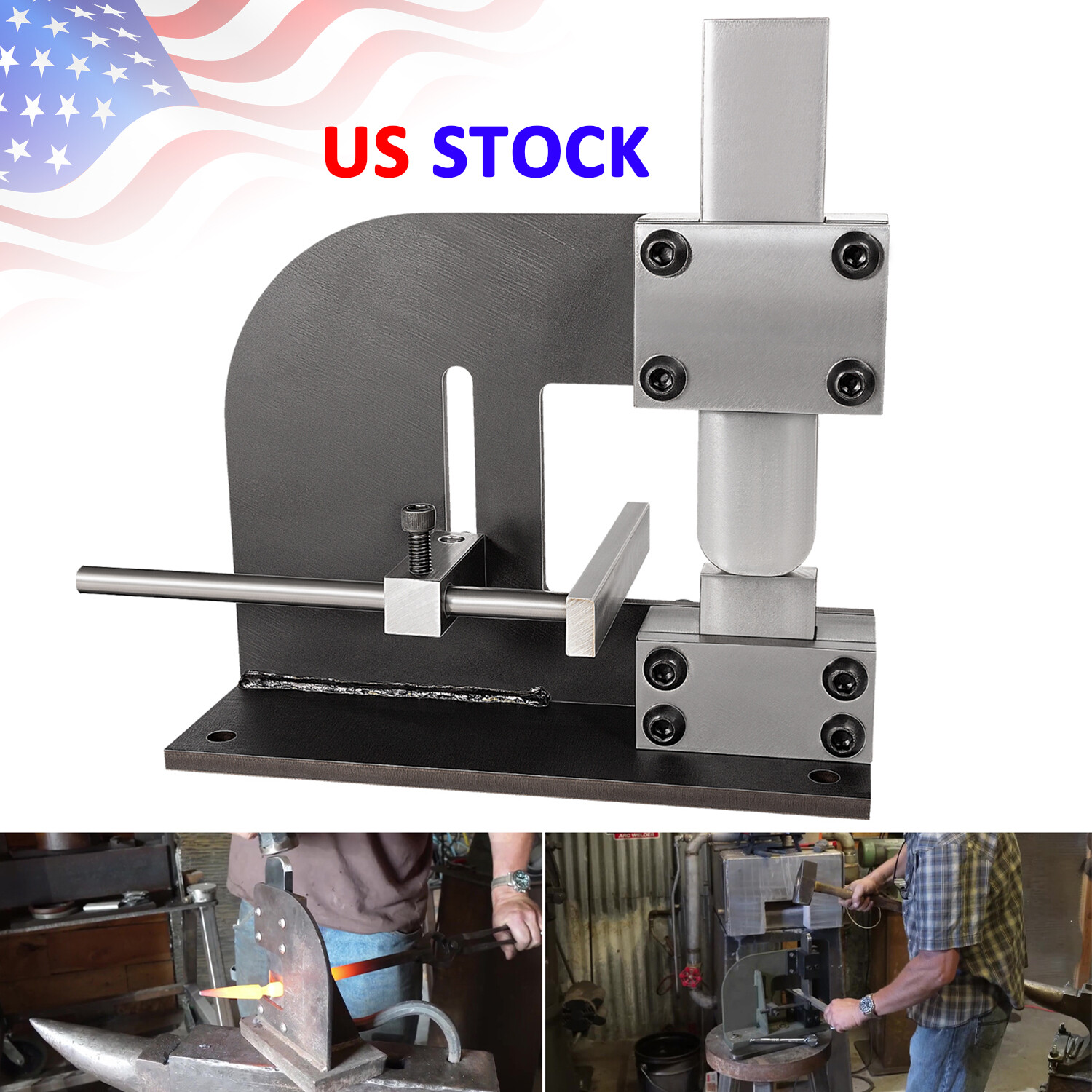 Forge Wizard Blacksmith Tool Beginner Guillotine Tool With Guides & Dies