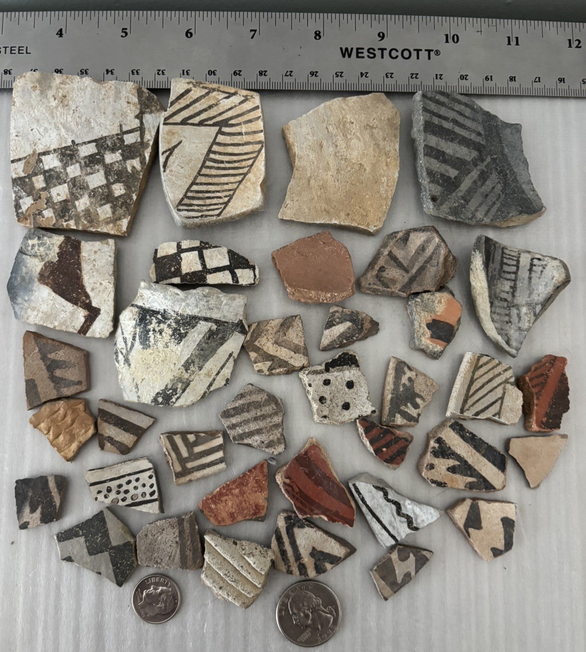 30+ Ancient Anasazi Native American Pottery Shards Arizona L10-E FREE SHIP
