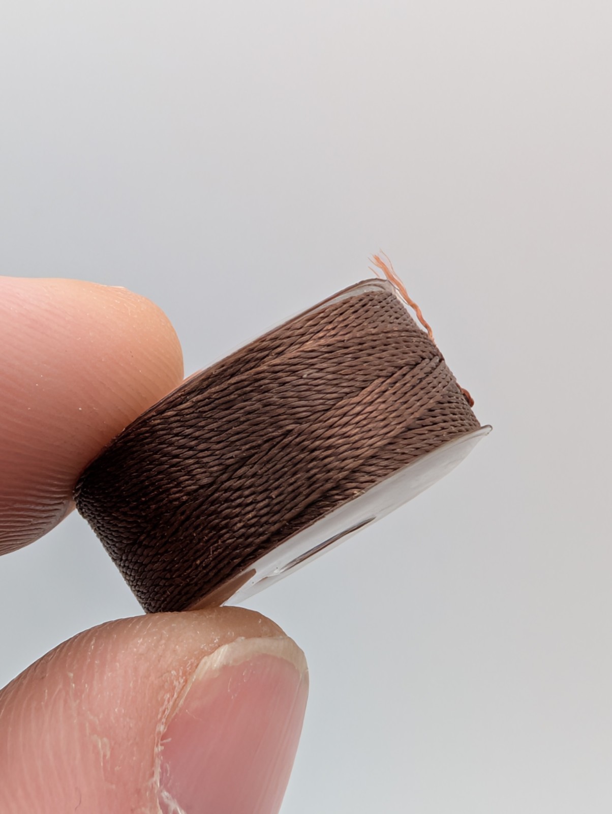 Vintage Brown Nylon Beading Thread Bobbins Like C-Lon Size D Approx. Lot Of 45