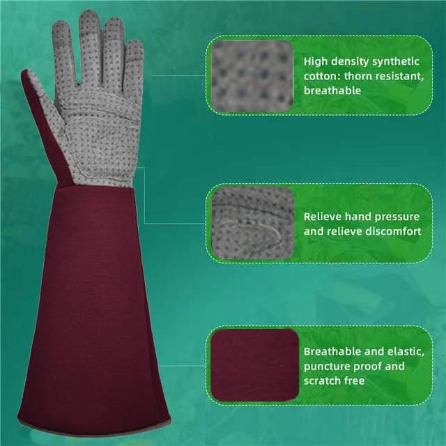 Gardening Gloves, Thorn Protective, Forearm Protection, Yard Work, Pruning,