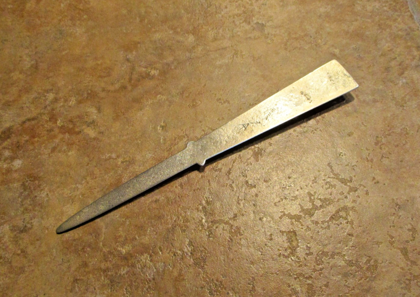 7" TOP SHELF !!! Vintage Navajo Sterling Turquoise Sandcast LETTER OPENER