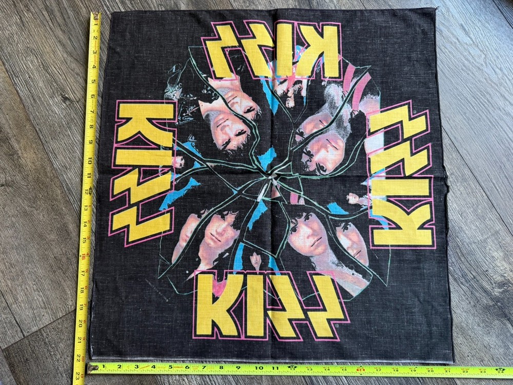 KISS Bandana Crazy Nights Concert Tour Carr Kulick Vintage Kiss Memorabilia