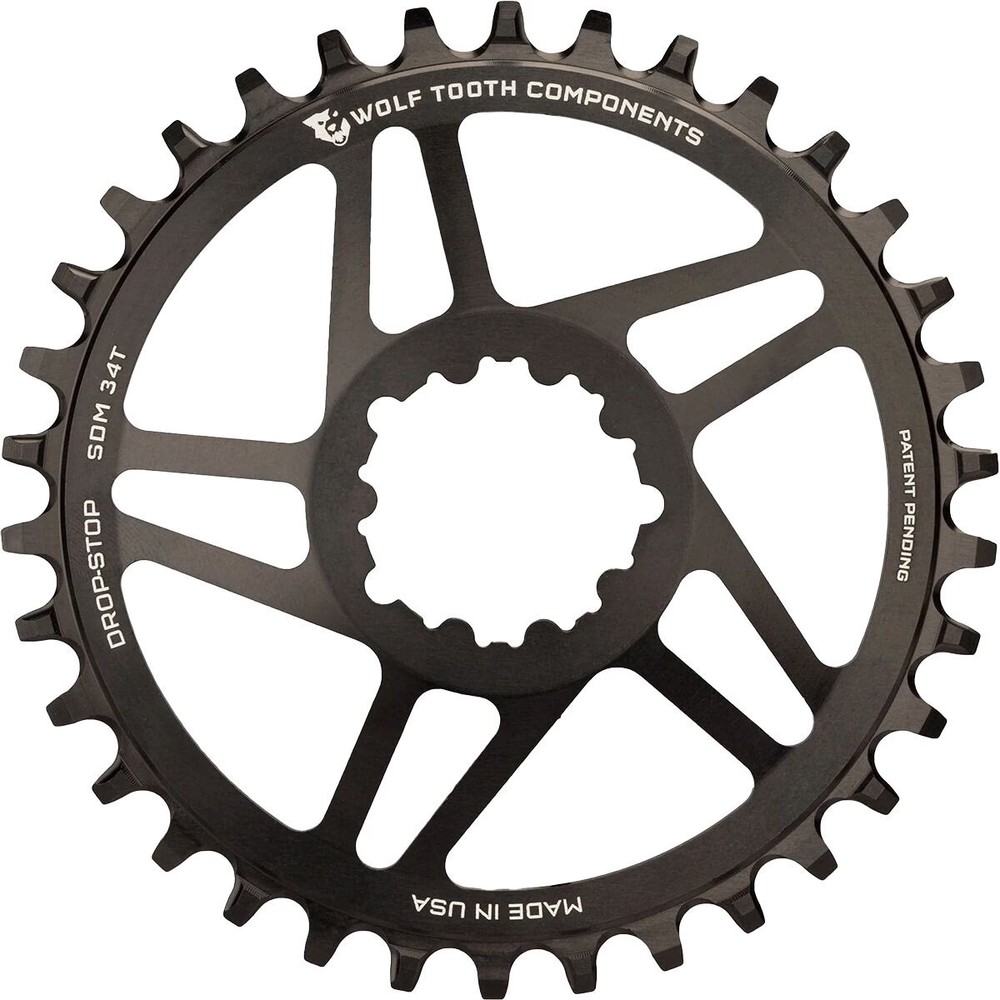 Wolf Tooth Components Drop Stop ST SRAM Direct Mount Chainring - Boost Black/3mm