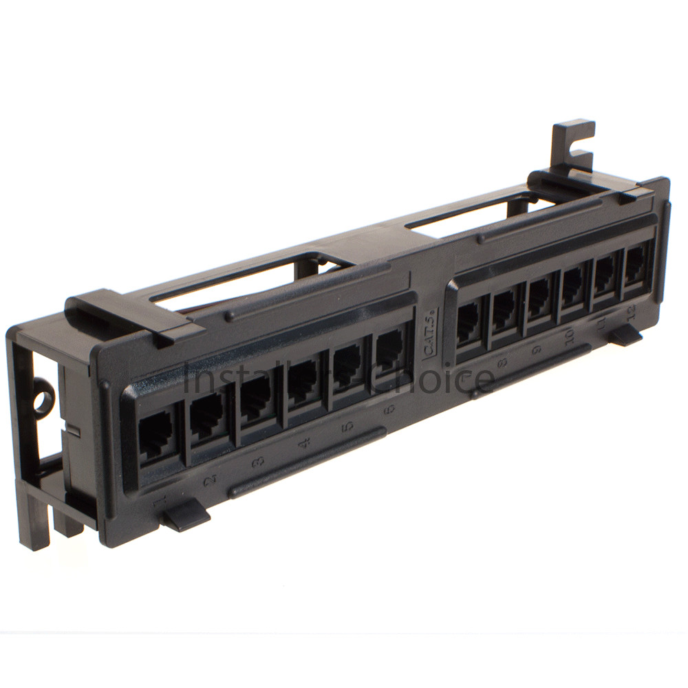 12 port Cat5e UTP LAN wall mount patch panel bracket RJ45 110 Network
