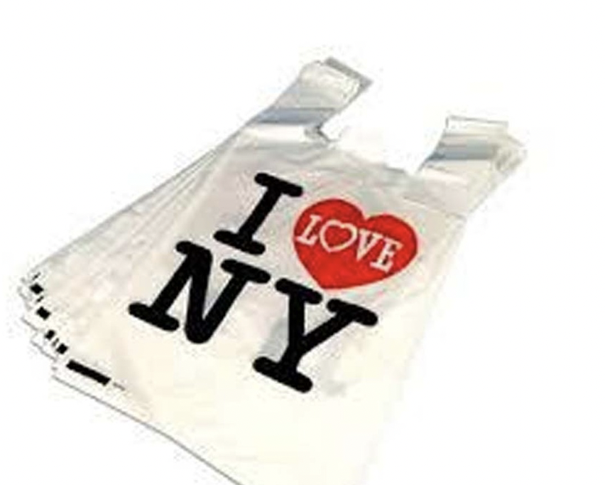Plastic Shopping Bags I Love NY Plastic shopping bags 100 pack