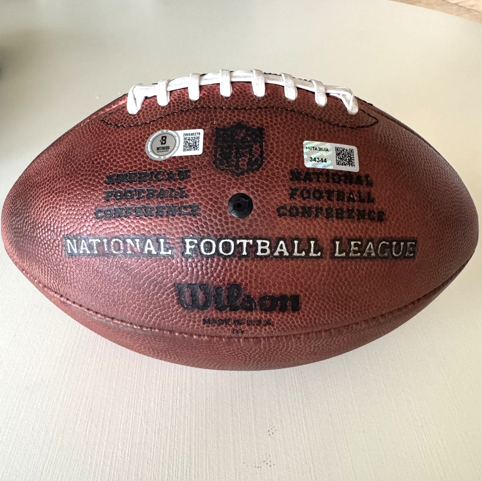 Baker Mayfield GAME-USED💪Signed + Inscribed Ball Tampa Bay Buccaneers 24-25 Szn