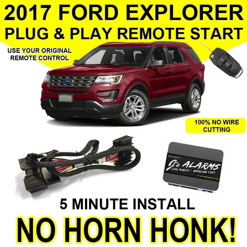 2017 Ford Explorer Remote Start Plug & Play Self Install SUV 3X Lock FO2N