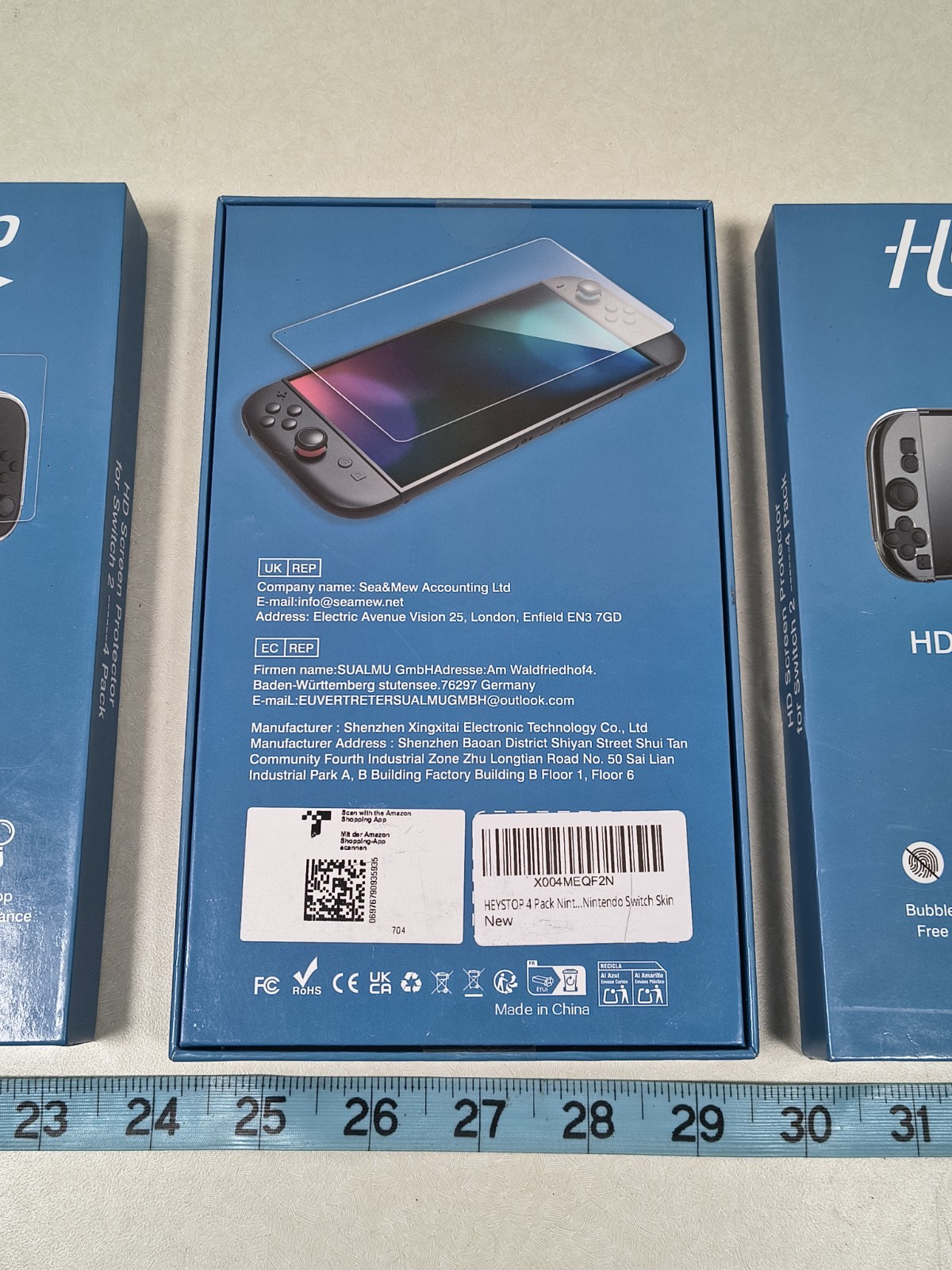 Lot of 12 (3 packages of 4) HEYSTOP HD Screen Protector for Nintendo Switch 2