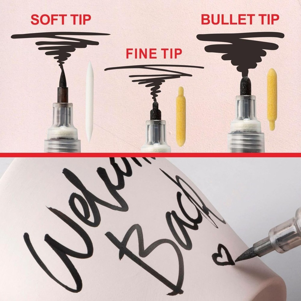 Black Underglaze Pen for Ceramic Pottery - Soft Tip, Water-based, 1 Pack