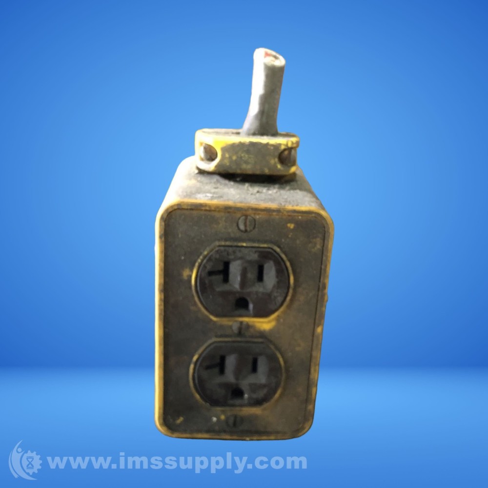 Yellow Duplex Electrical Outlet Box USIP
