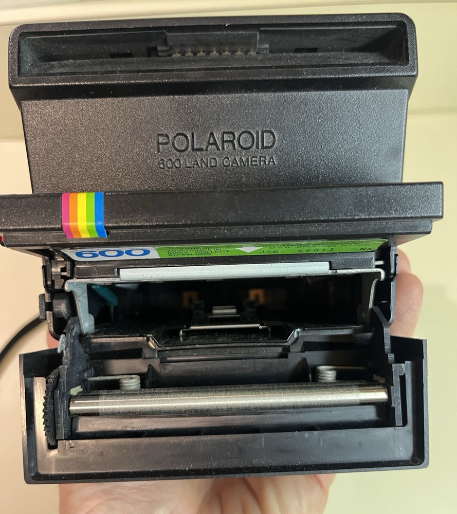 Polaroid Camera One Step 600 Land Instant Rainbow Stripe Vintage, Untested