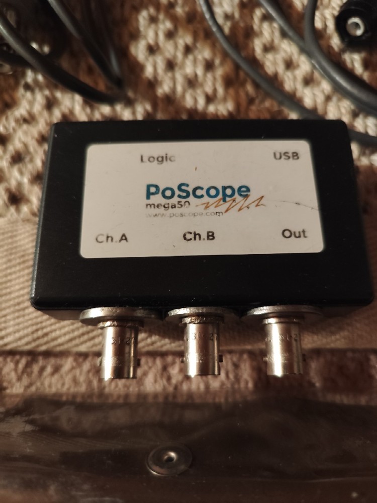PoScope 2 channel USB Oscilloscope/Function Generator/16 channel logic analyzer.