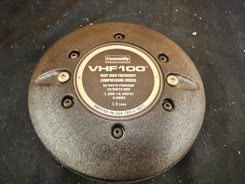 Community VHF100 High Frequency Compression Driver - NEEDS DIAPHRAGM PARTS ONLY