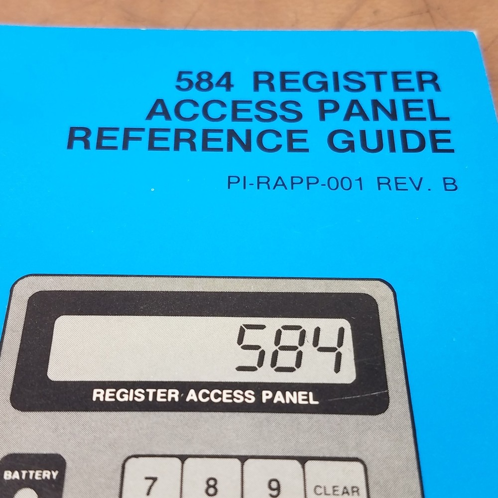 Gould PI-RAPP-001 Rev. B 584 Register Access Panel Reference Guide - USED