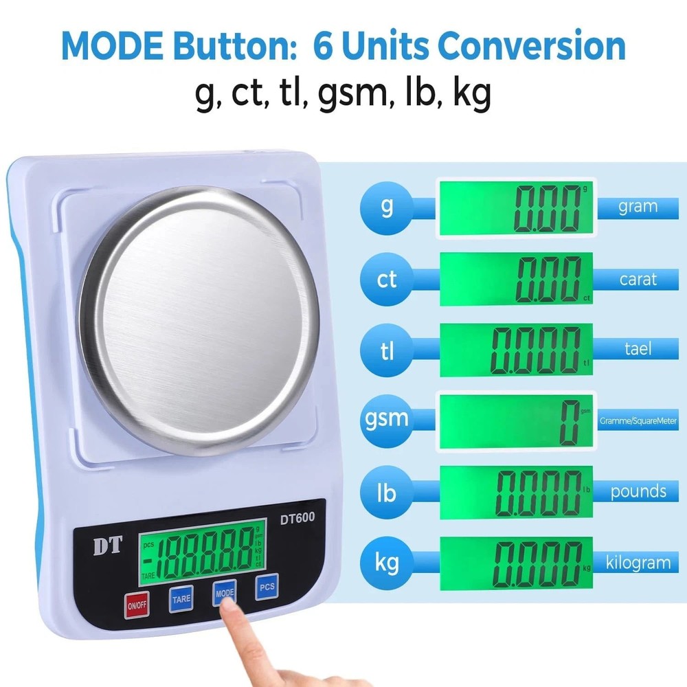 600gx0.01g Digital Electronic Analytical Balance Precision Lab Scale Sensitive