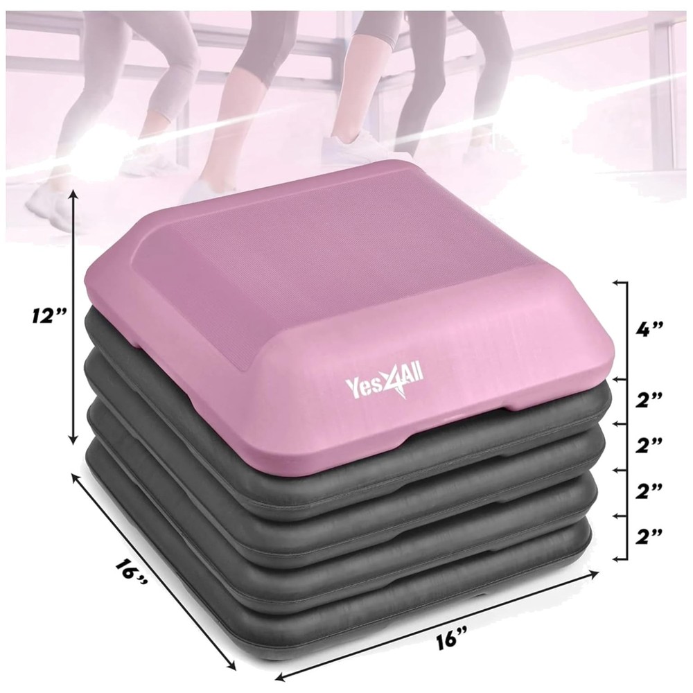 Aerobic Exercise Platform with 4"/6"/8"/10"/12" Risers