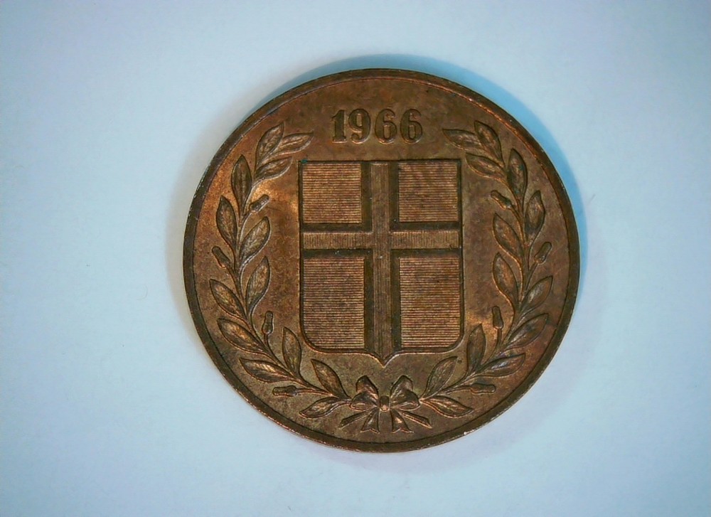 Iceland 1966 5 Aurar Coin