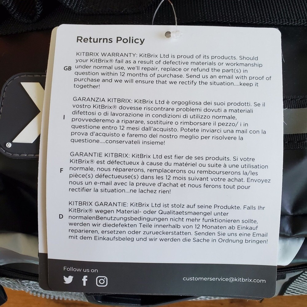 Kitbrix Bag Special Edition Escape From Alcatraz 40th Year Stackable Design Nos