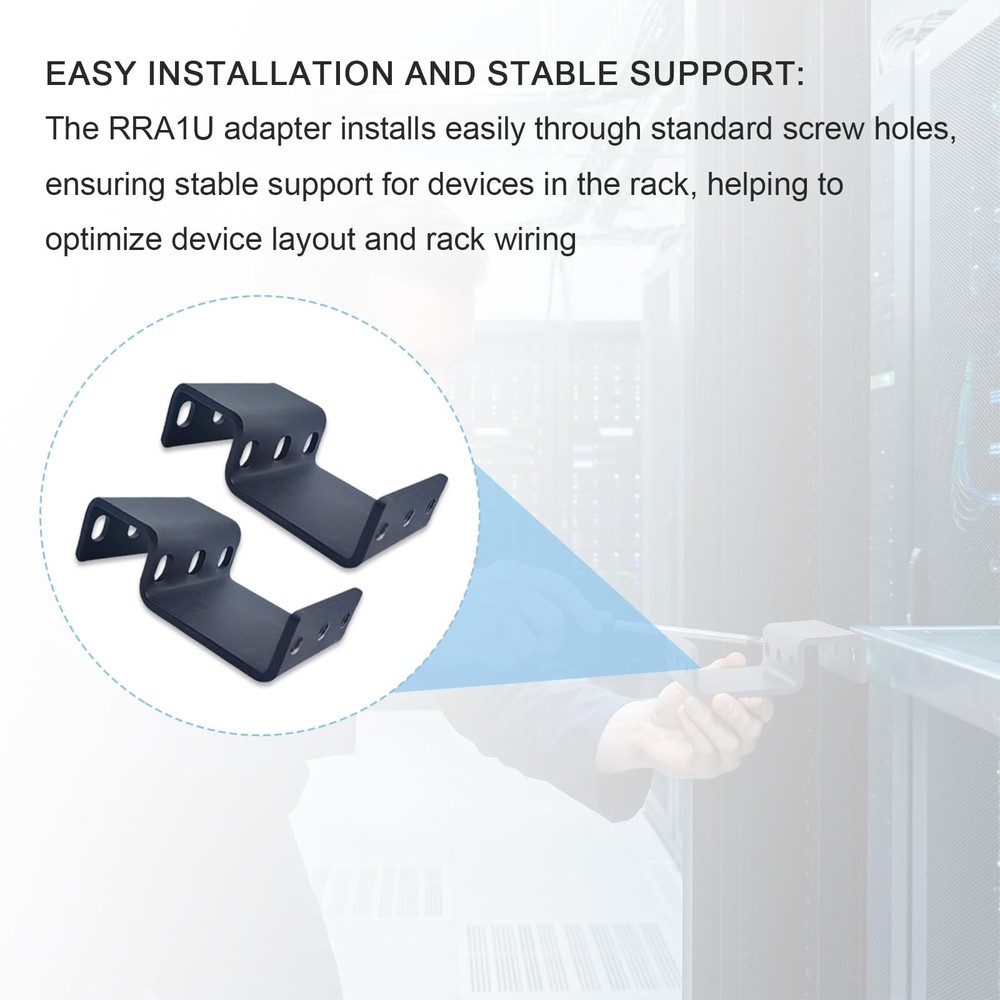Compatible 1RU Recessed Rack Adapter-for Computers,Servers,and Network Device...