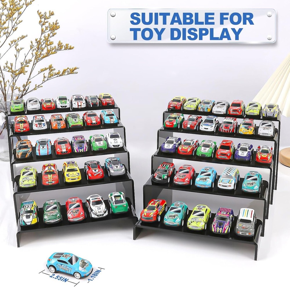 Display Risers, 10 Pcs 2 Set7”L~8”L~9”L Acrylic Risers, Black Arylic Display ...