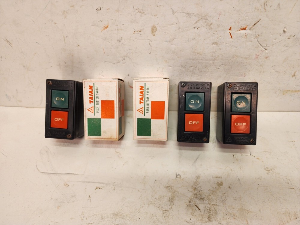 Lot 5 Taian Electric Type PP-2 On & Off Controller Button Switch Free Shipping