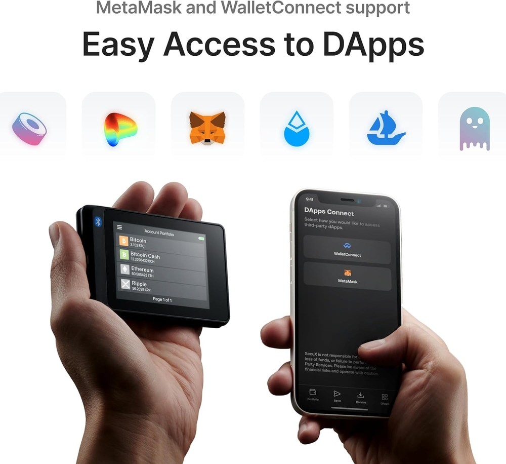 Intuitive Touchscreen Wallet - Bluetooth Crypto-