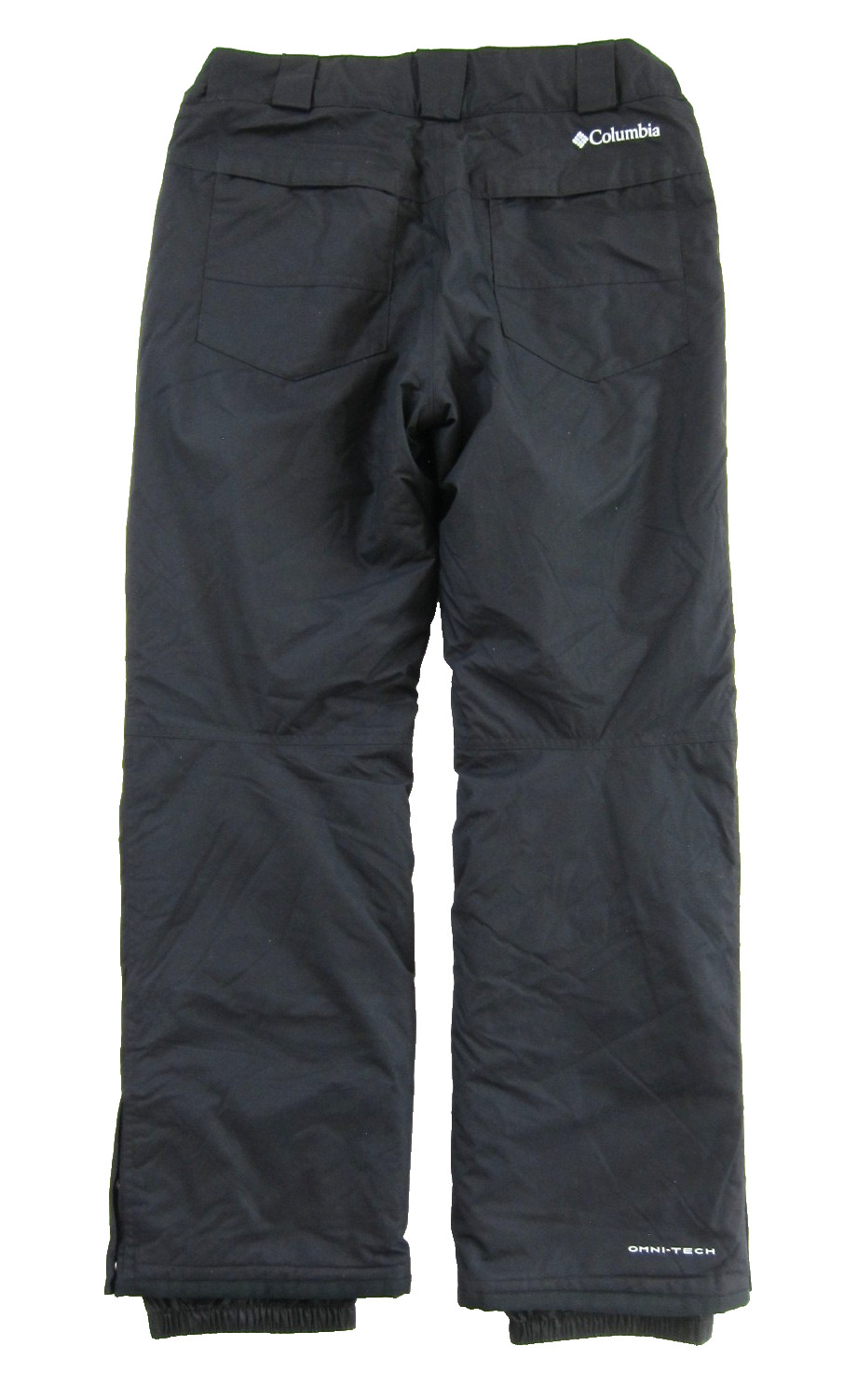 Columbia Omni-Tech 100% Nylon Black Waterproof Zip Snow Ski Pant Men Medium