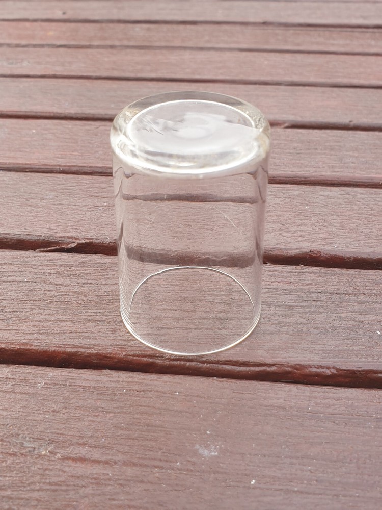 ROUND CLEAR GLASS REPLACEMENT TODDY GLASS FOR SOLID SILVER HOLDER
