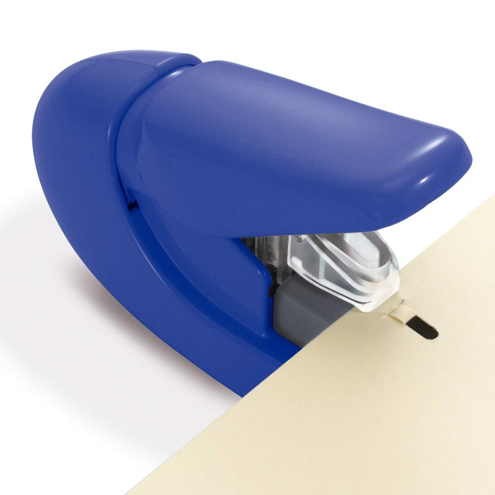 Plus Paper Clinch Compact Staple Free Staple Blue