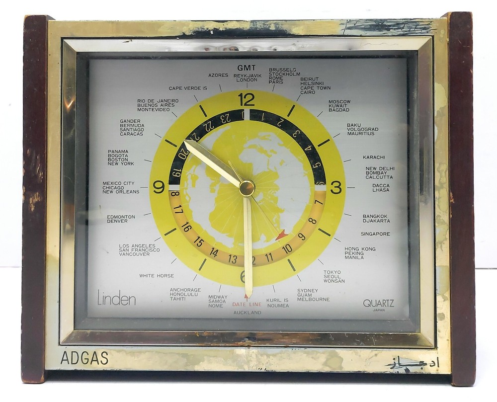 Linden Quartz World Time Clock
