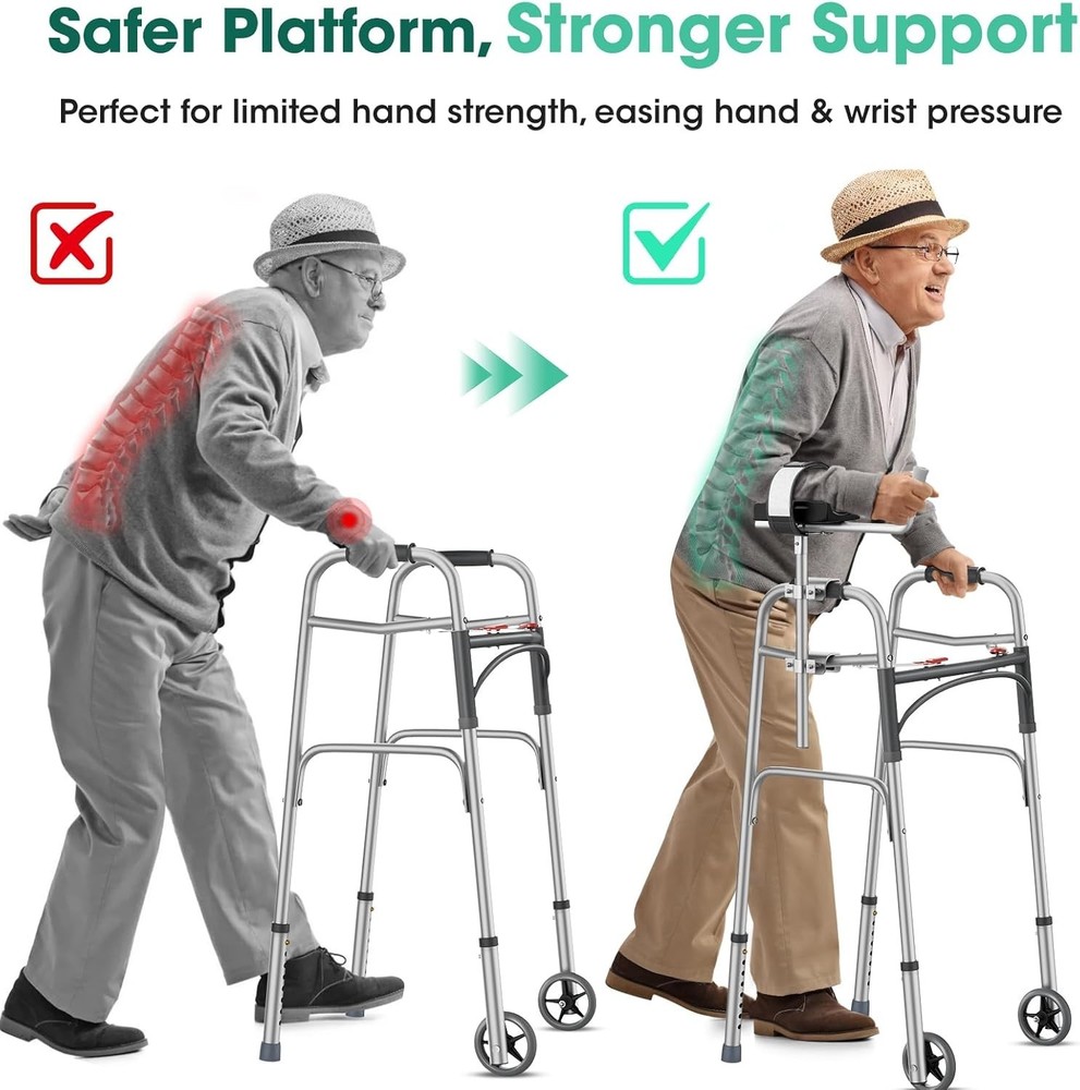 Walker Platform Attachment – Adjustable Height & Padded Armrest