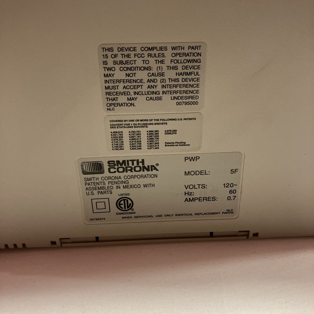 Pwp 250 Personal Word Processor By Smith Corona 5F Model