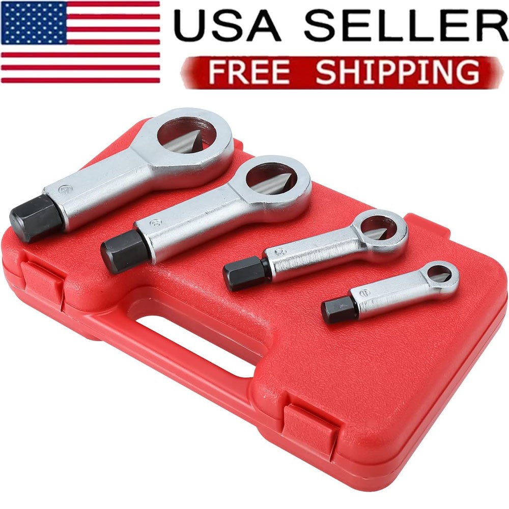 4PCS Nut Splitter Breaker 9-27mm Nut Remover Extractor Adjustable Cracker Hand