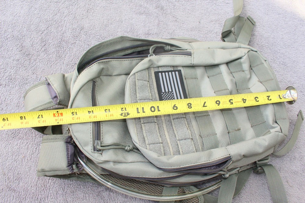 Small Light weight Day Back Pack Hydration backpack Molle Hook Loop Grey OS