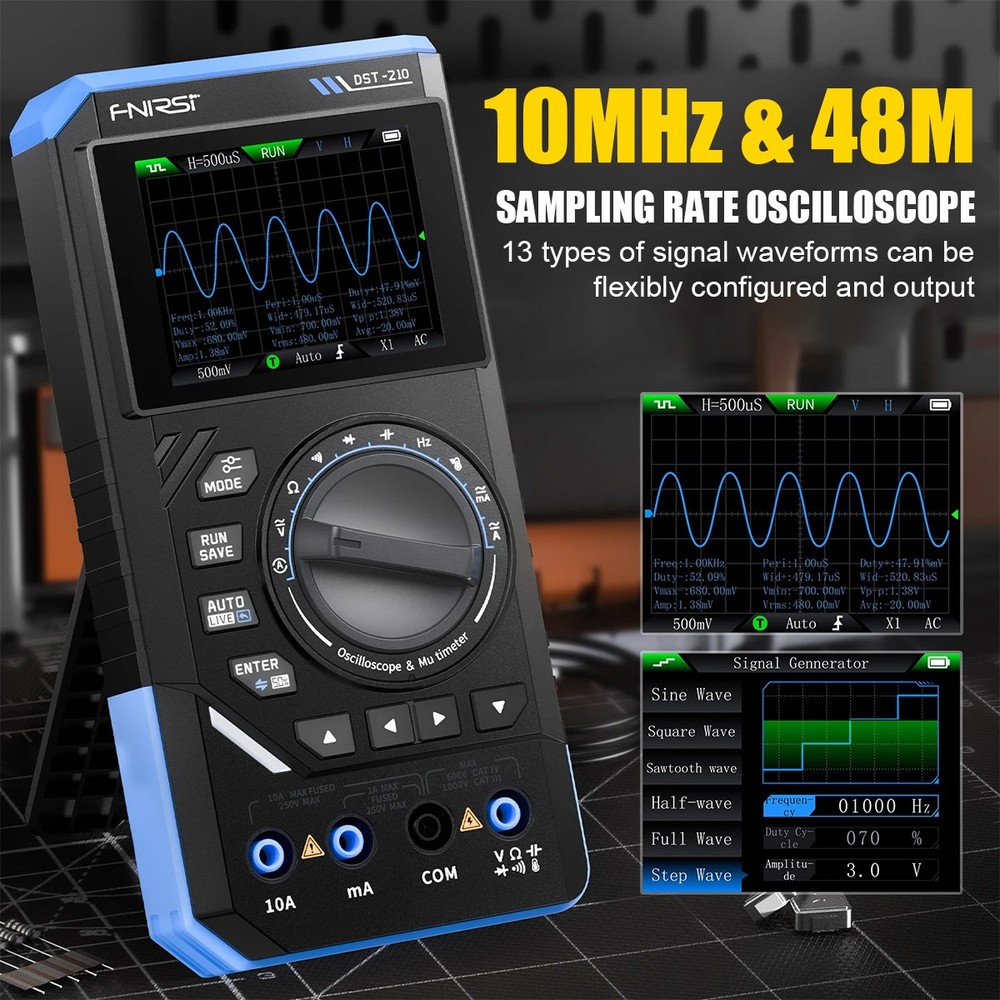 DST210 Handheld Digital Oscilloscope Multimeter+Function Signal Generator FNIRSI