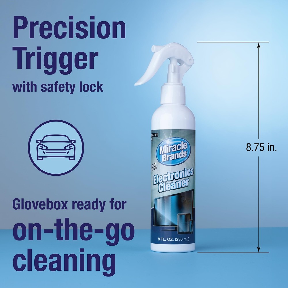 MiracleSpray for Electronics Cleaning, Safe Multisurface Cleaner for Any TV, ...