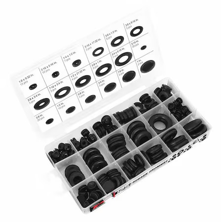 Performance Tool W5214 Rubber Grommet Hardware Kit, 125 Pc