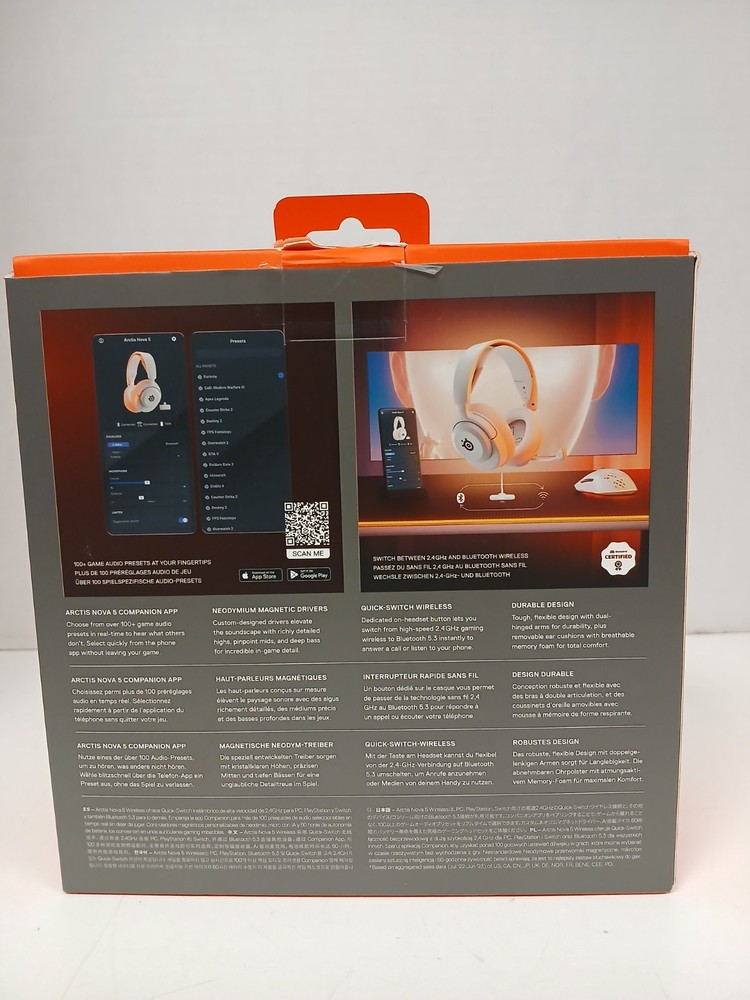 SteelSeries Arctis Nova 5 Wireless Gaming Headset, White *READ*