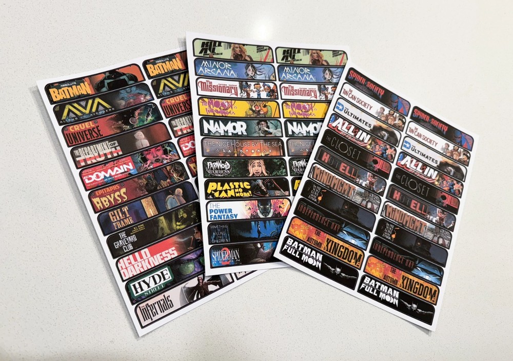 Custom Comic Divider Labels, Marvel, DC, Image, Comic Book, Label Comic tab