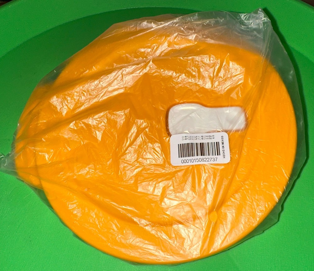 Tupperware Lid Replacement #7373c Round Orange w/white Vent